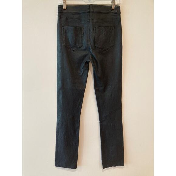 Paige Real Leather Button Fly Jeans Straight-Leg Pants Sz 28 ~ So 90s Edge - Picture 2 of 9